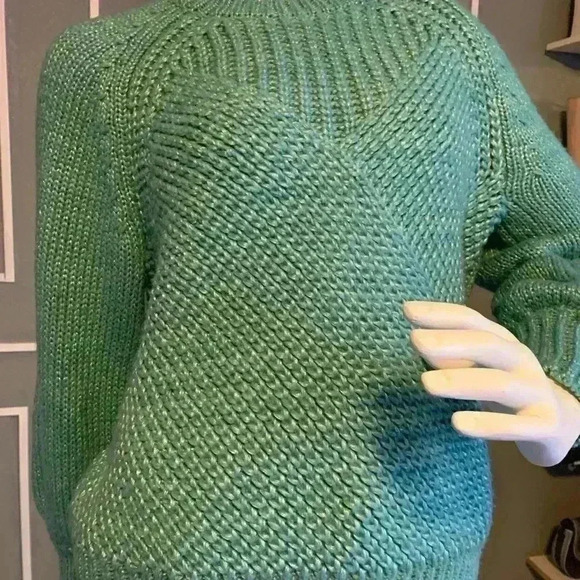 Worthington green/teal color loose sweater - Picture 3 of 11
